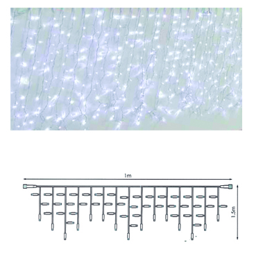 PRILUX 163675 ICICLE LED 4x1,5m 304 LEDS BLANC